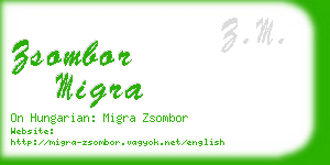 zsombor migra business card